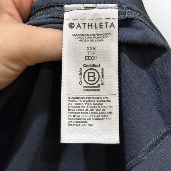 Athleta With Ease Tee Blue T-Shirt Blouse Women - Picture 6 of 7